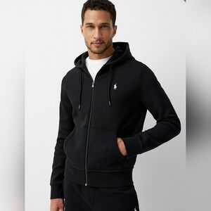 Polo Ralph Lauren zip up hoodie in Black with gray horse, XXL